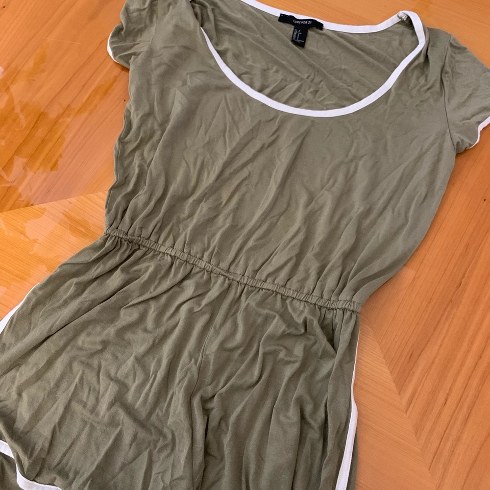 Forever 21 green romper